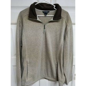 St. John’s Bay Men’s Quarter Zip Pullover Fleece Swearshirt Sweater Size (L)